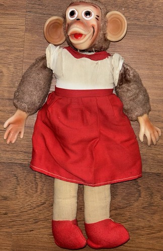 Rare 1950s rubber face monkey - 1950s,